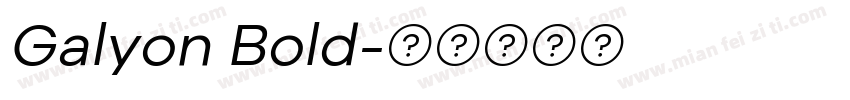 Galyon Bold字体转换